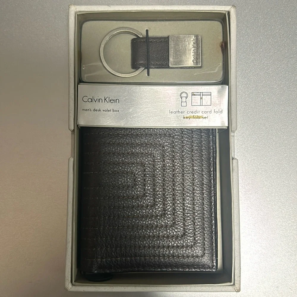 Calvin Klein 79277 Brown Credit Card / Wallet Gift Box Set - NWT